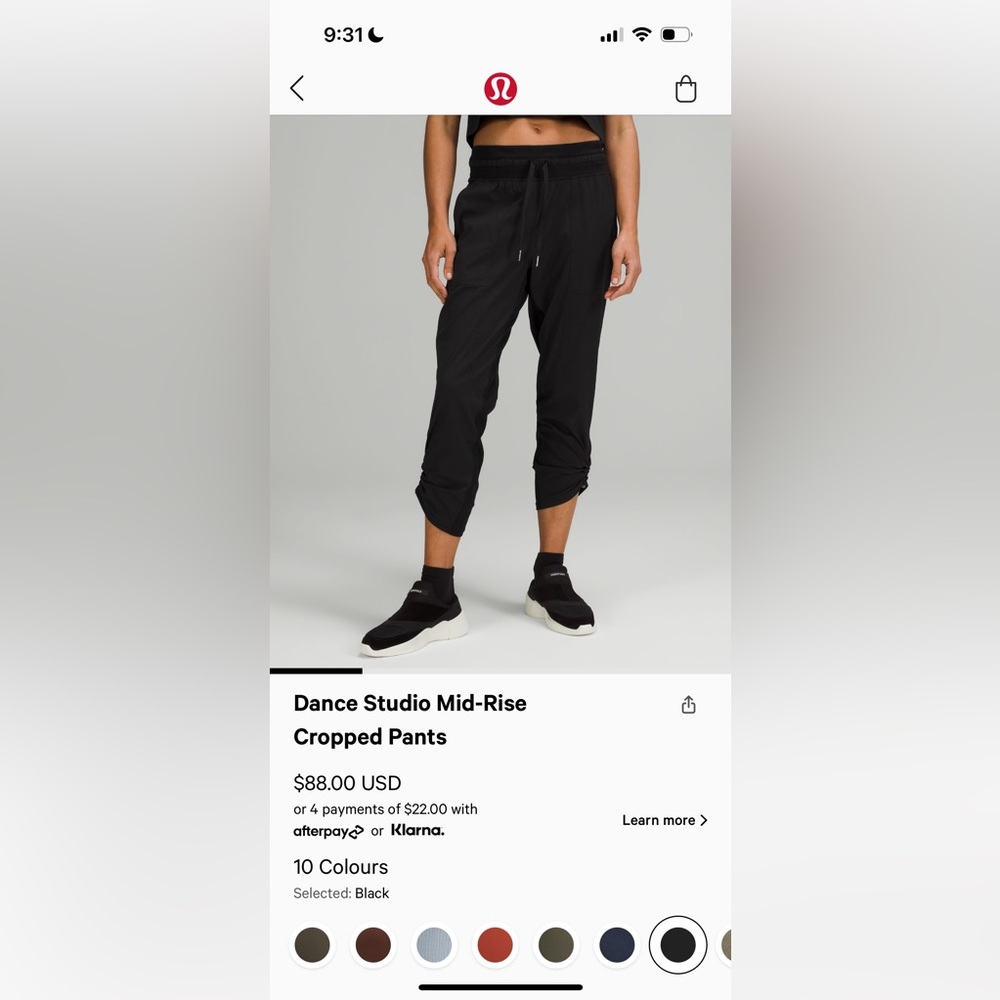 Lululemon Dance Studio Crop Pants